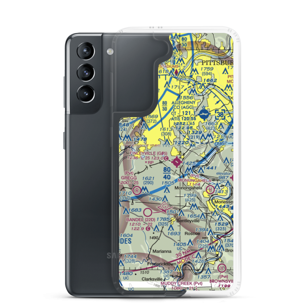 Finleyville Airpark (G05) VFR Sectional Samsung Case Samsung Galaxy S21 model shown
