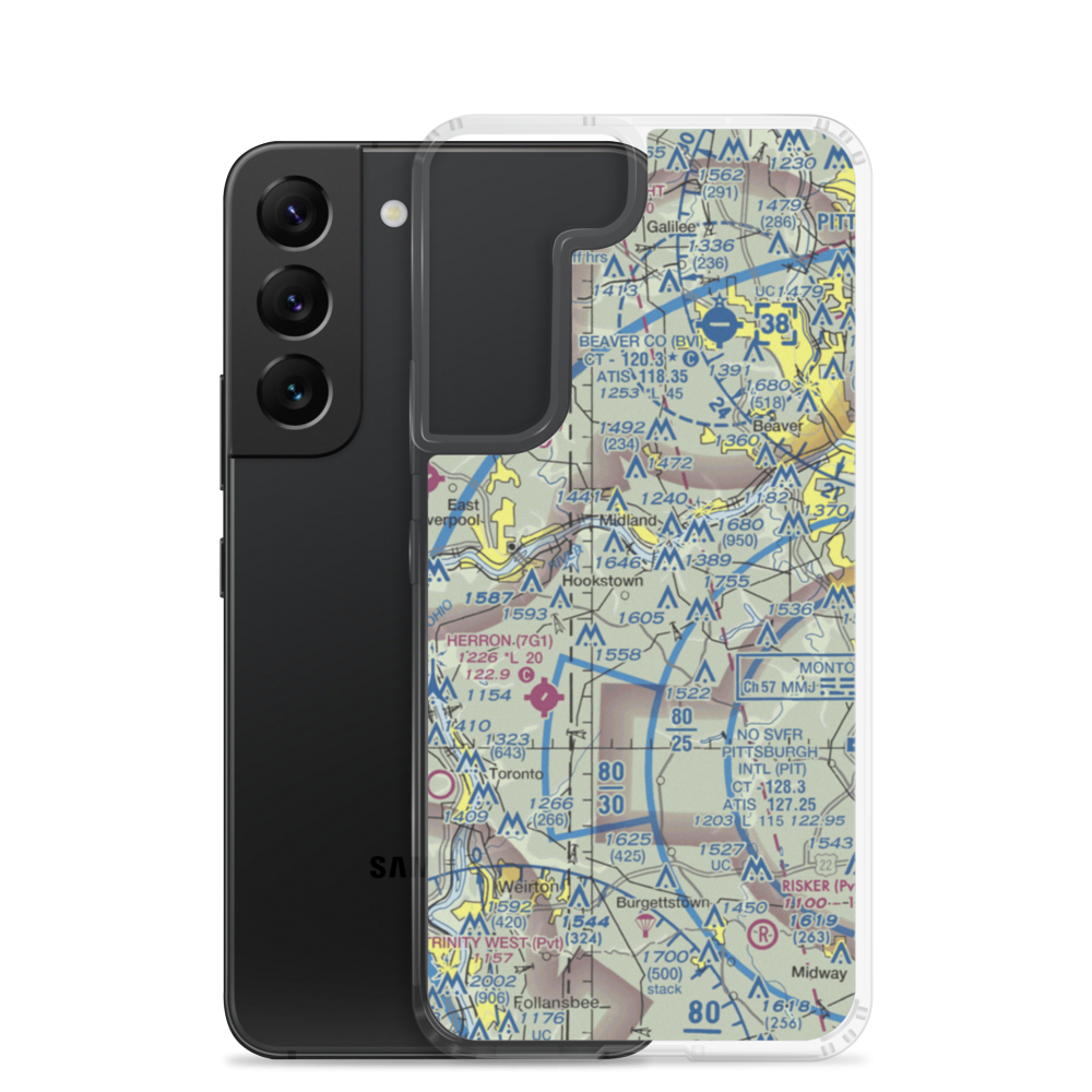 Fino Airport (PN37) VFR Sectional Samsung Case Samsung Galaxy S22 model shown