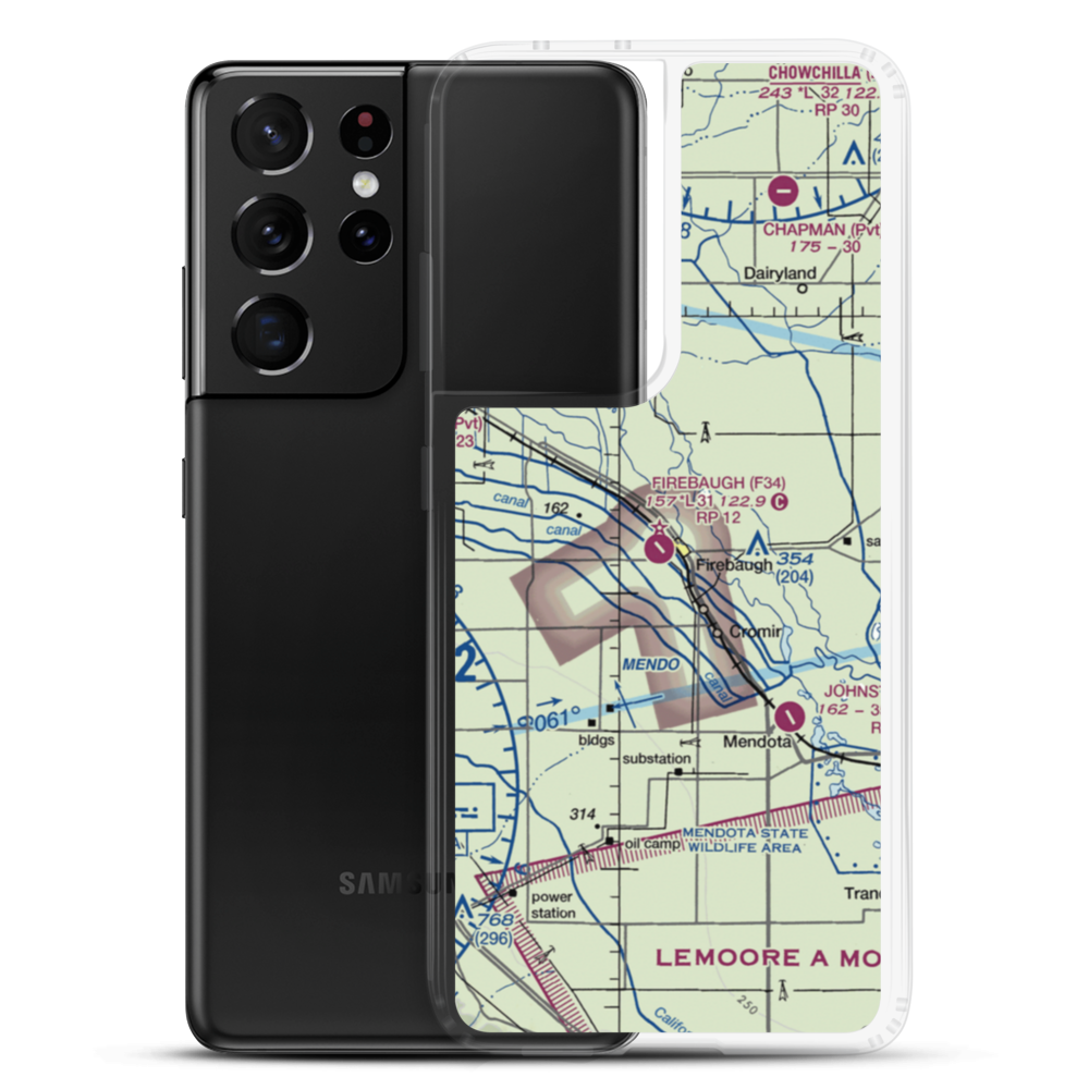 Firebaugh Airport (F34) VFR Sectional Samsung Case Samsung Galaxy S21 Ultra model shown