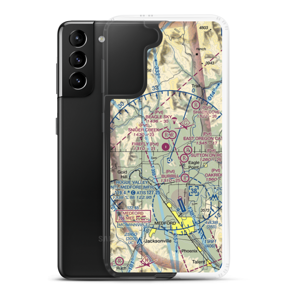 Firefly Ranch Airfield (OG25) VFR Sectional Samsung Case Samsung Galaxy S21 Plus model shown