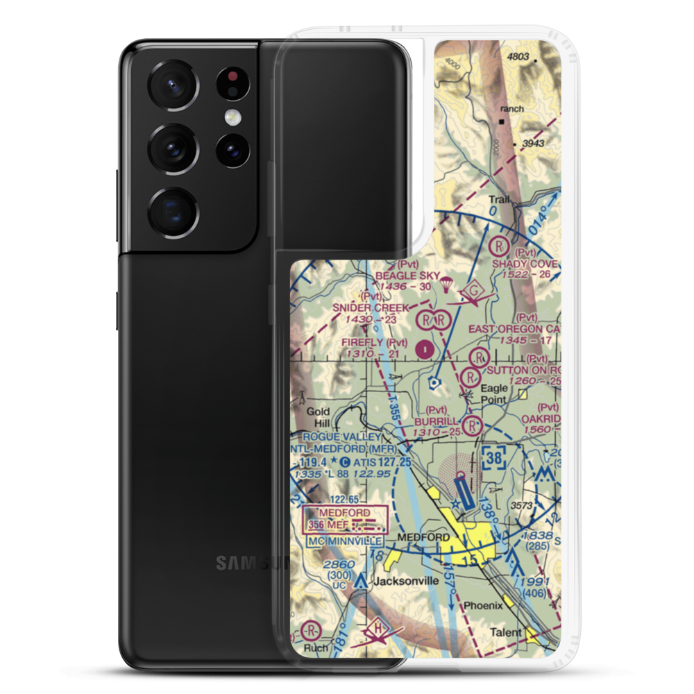 Firefly Ranch Airfield (OG25) VFR Sectional Samsung Case Samsung Galaxy S21 Ultra model shown