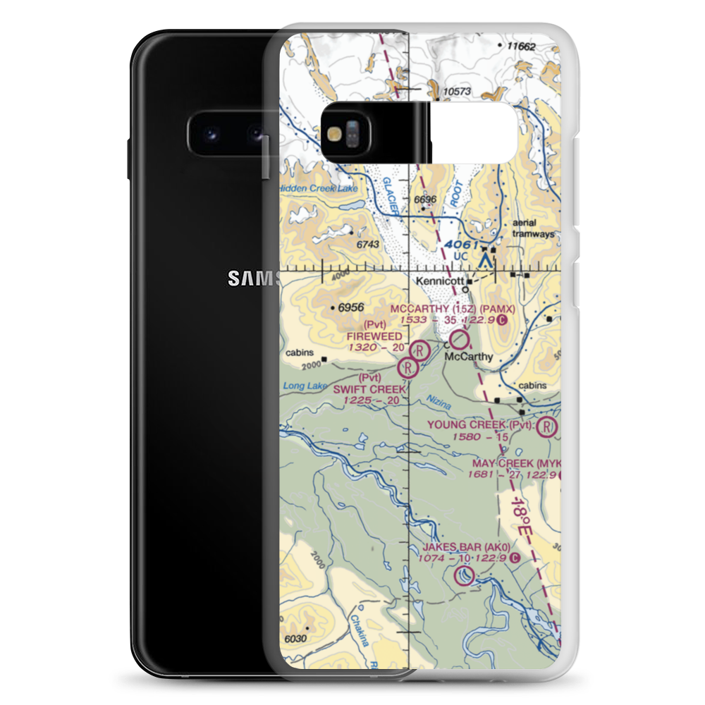 Fireweed Airport (0AK8) VFR Sectional Samsung Case Samsung Galaxy S10+ model shown