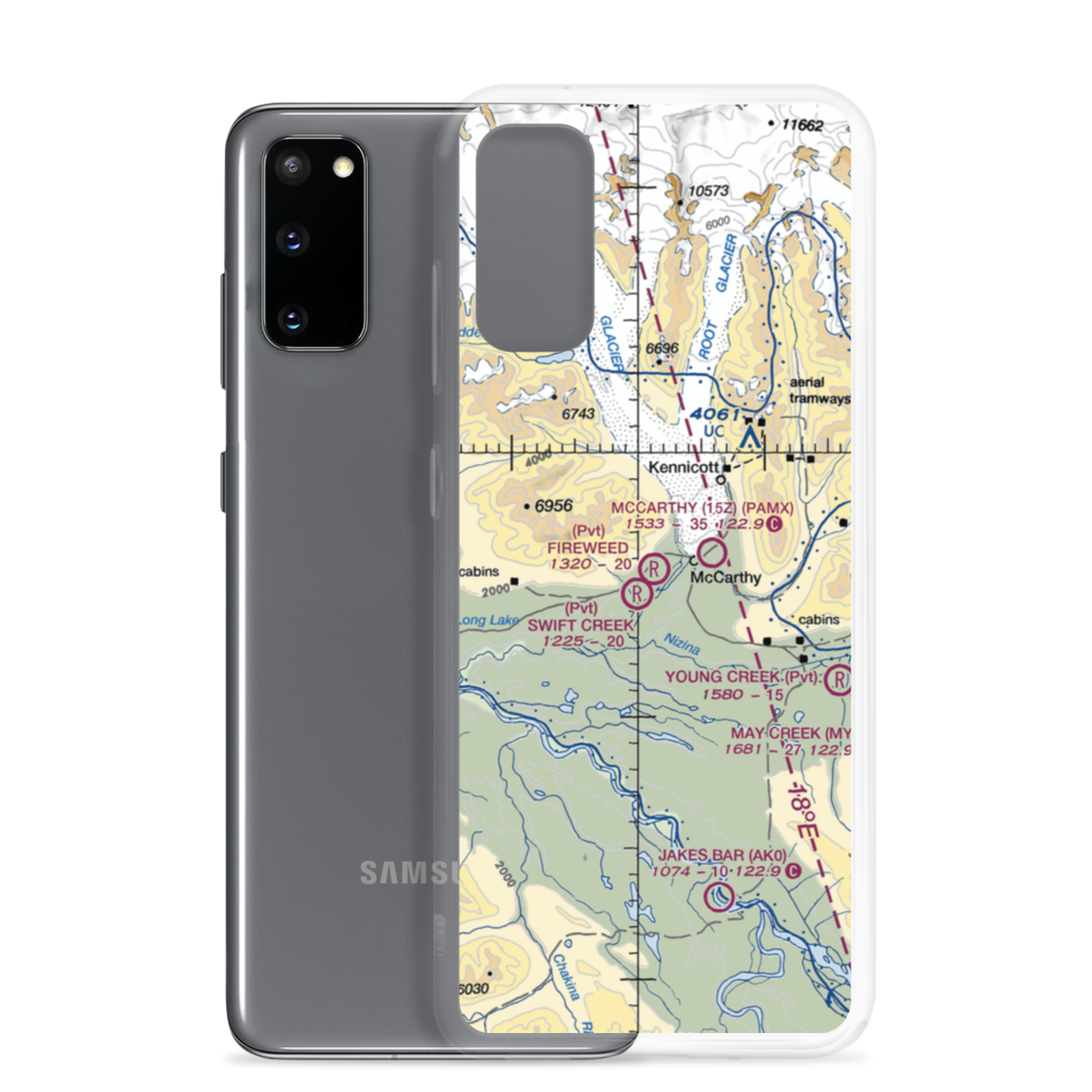 Fireweed Airport (0AK8) VFR Sectional Samsung Case Samsung Galaxy S20 model shown