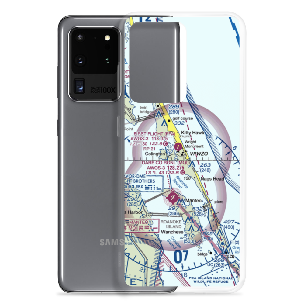 First Flight Airport (FFA) VFR Sectional Samsung Case Samsung Galaxy S20 Ultra model shown