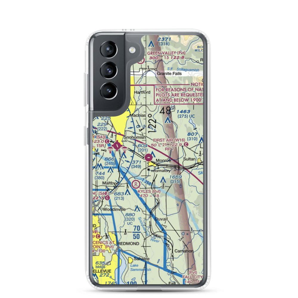 Firstair Field (W16) VFR Sectional Samsung Case Samsung Galaxy S21 model shown