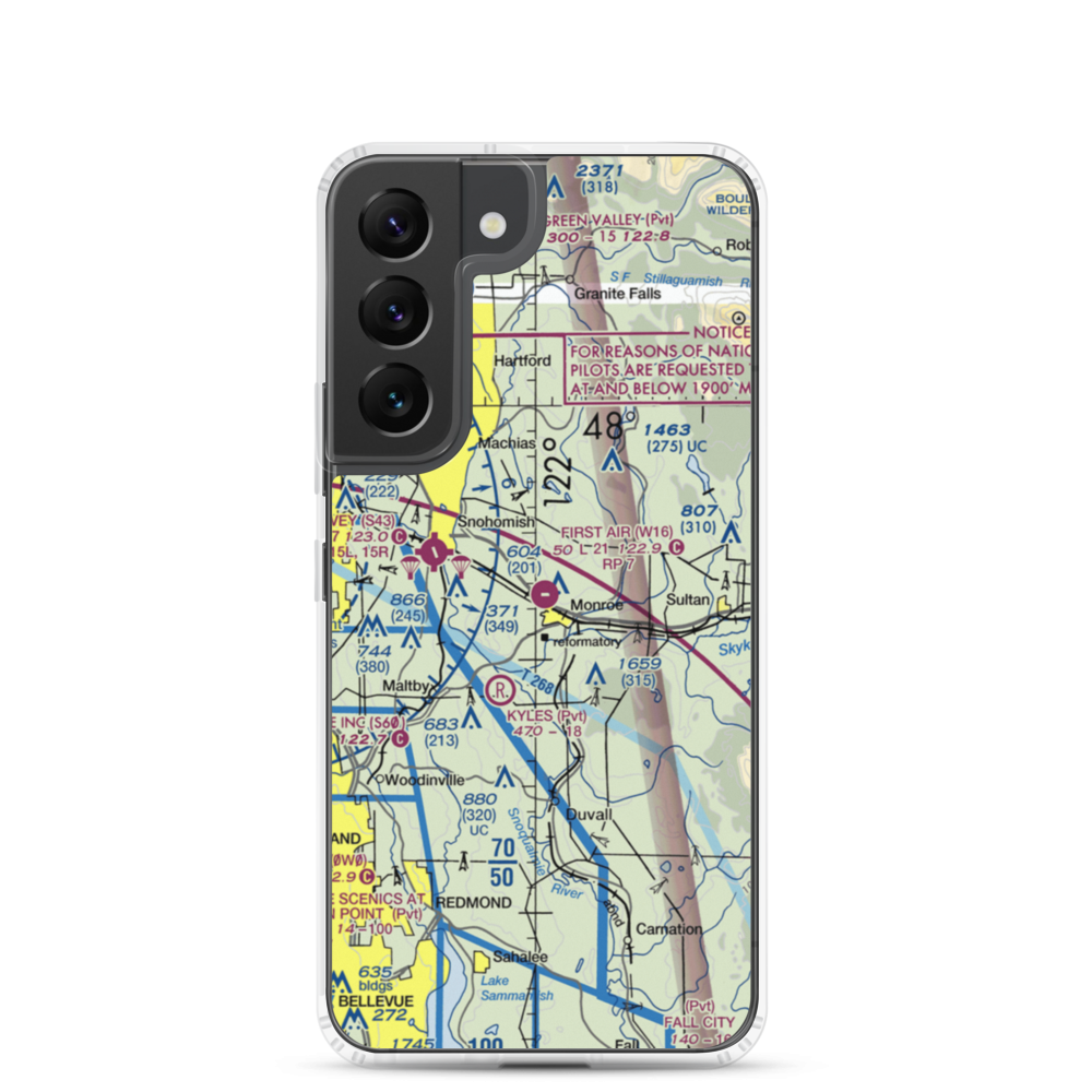 Firstair Field (W16) VFR Sectional Samsung Case Samsung Galaxy S22 model shown