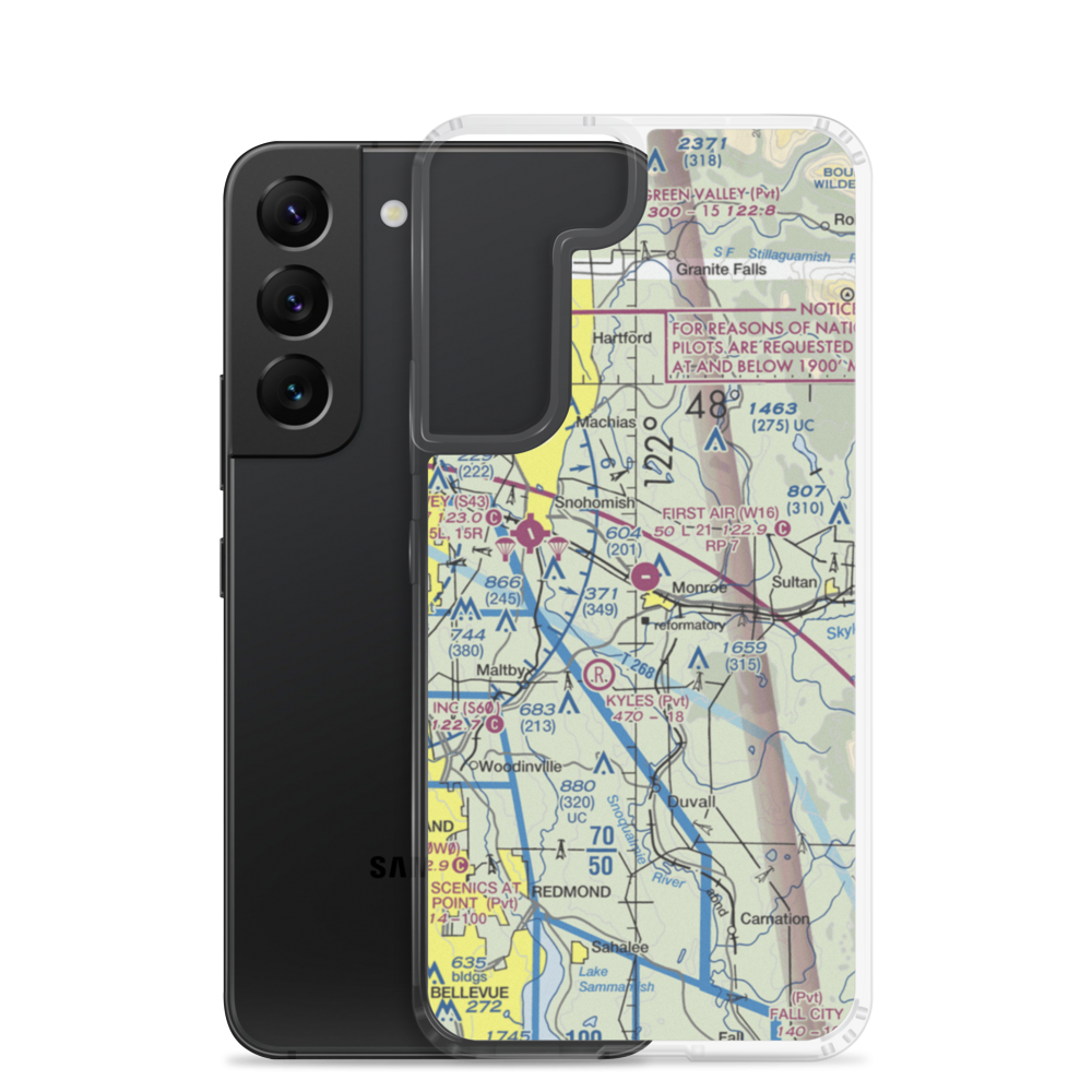 Firstair Field (W16) VFR Sectional Samsung Case Samsung Galaxy S22 model shown
