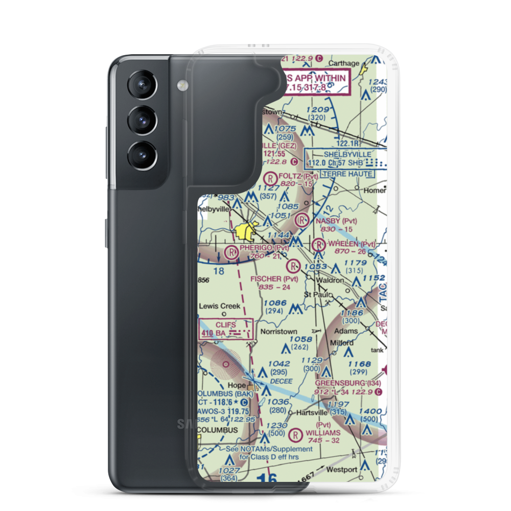 Fischer Field (6IN4) VFR Sectional Samsung Case Samsung Galaxy S21 model shown