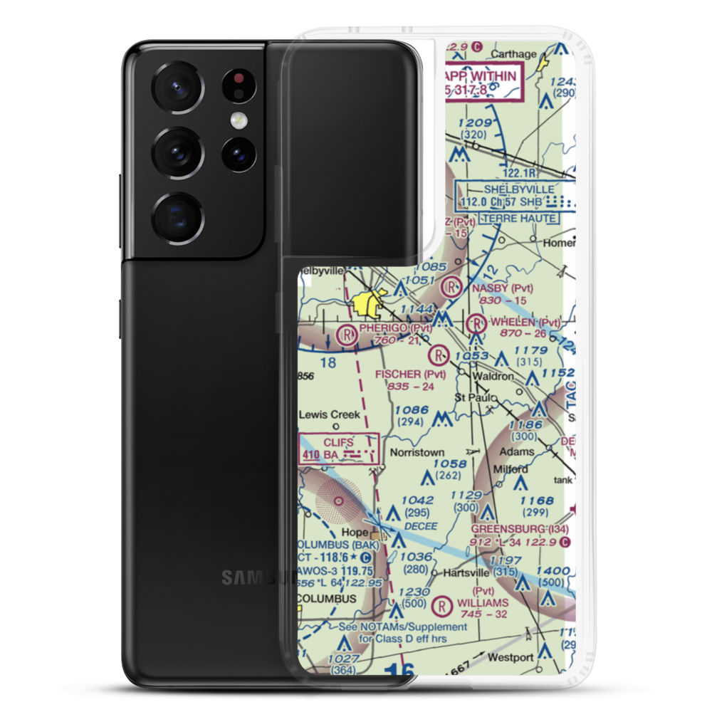 Fischer Field (6IN4) VFR Sectional Samsung Case Samsung Galaxy S21 Ultra model shown