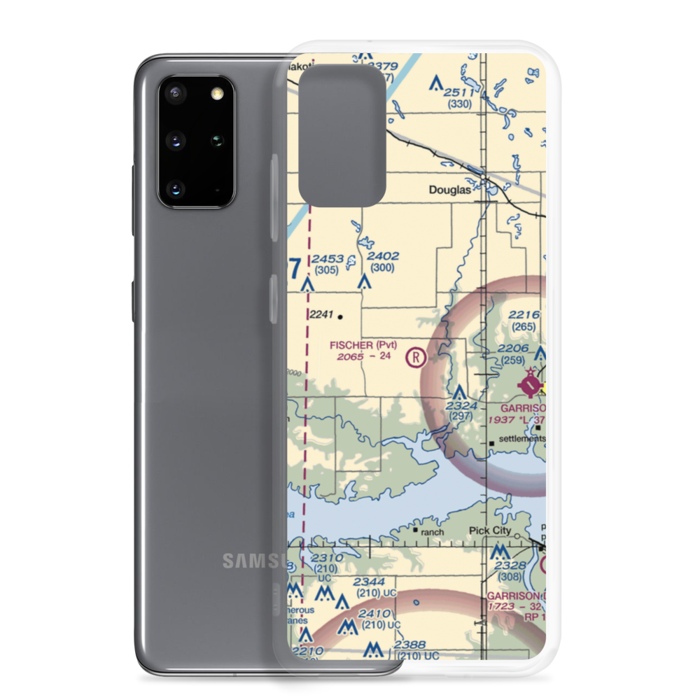 Fischer Private Airport (ND22) VFR Sectional Samsung Case Samsung Galaxy S20 Plus model shown