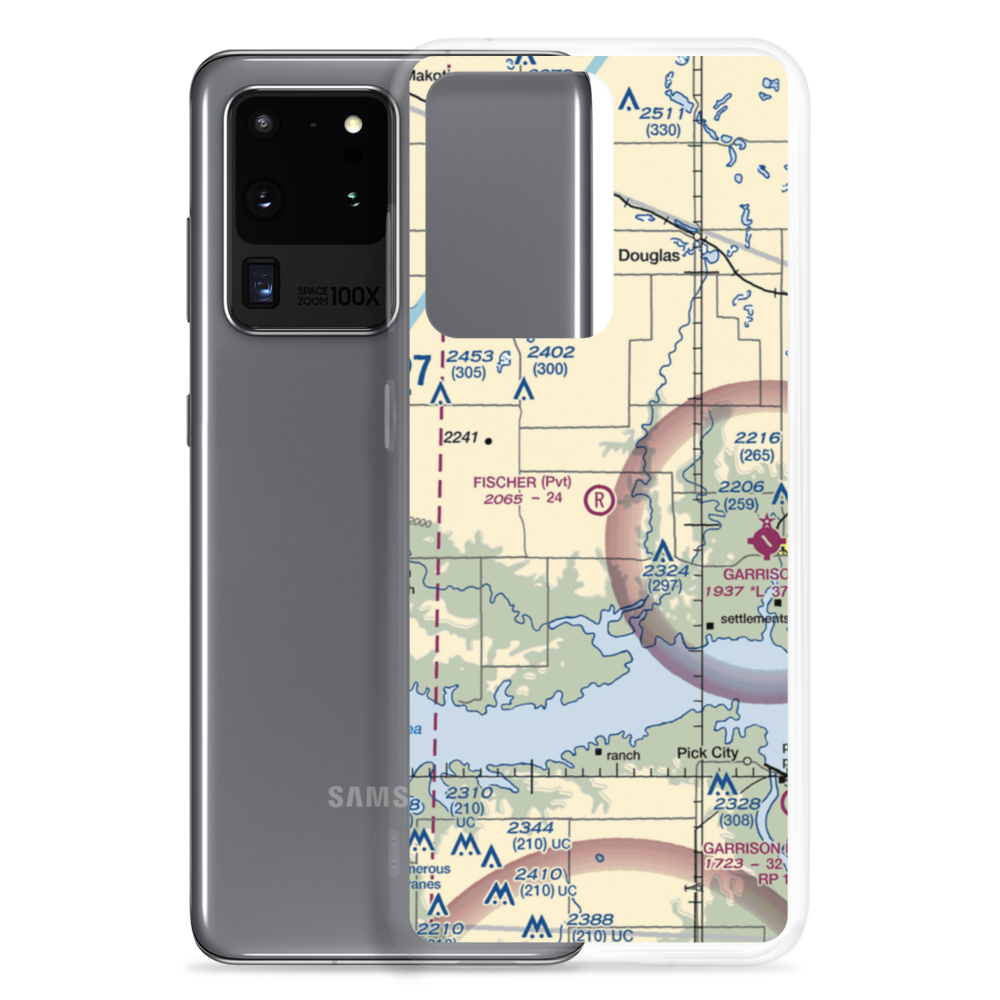 Fischer Private Airport (ND22) VFR Sectional Samsung Case Samsung Galaxy S20 Ultra model shown