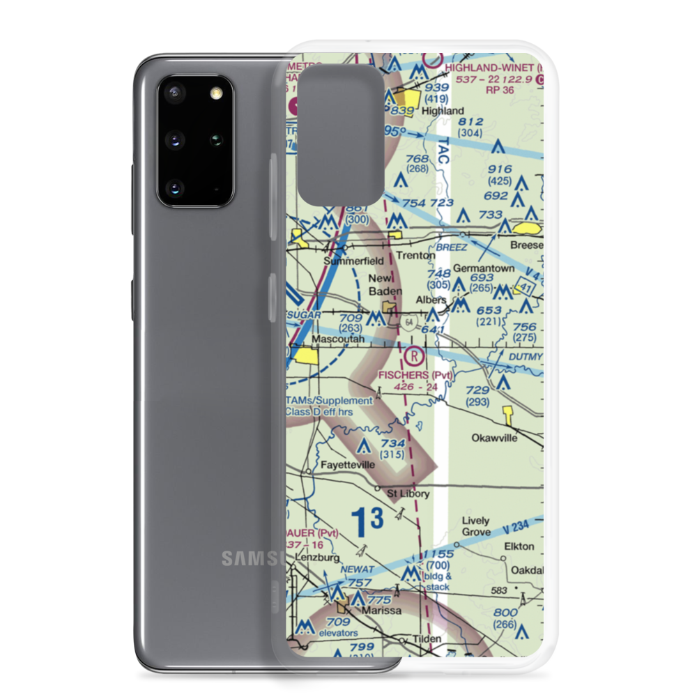 Fischer's RLA Restricted Landing Area (6LL6) VFR Sectional Samsung Case Samsung Galaxy S20 Plus model shown