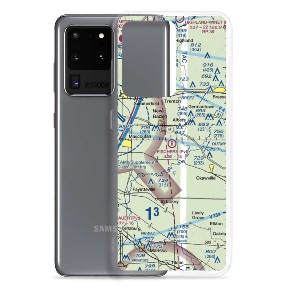 Fischer's RLA Restricted Landing Area (6LL6) VFR Sectional Samsung Case Samsung Galaxy S20 Ultra model shown