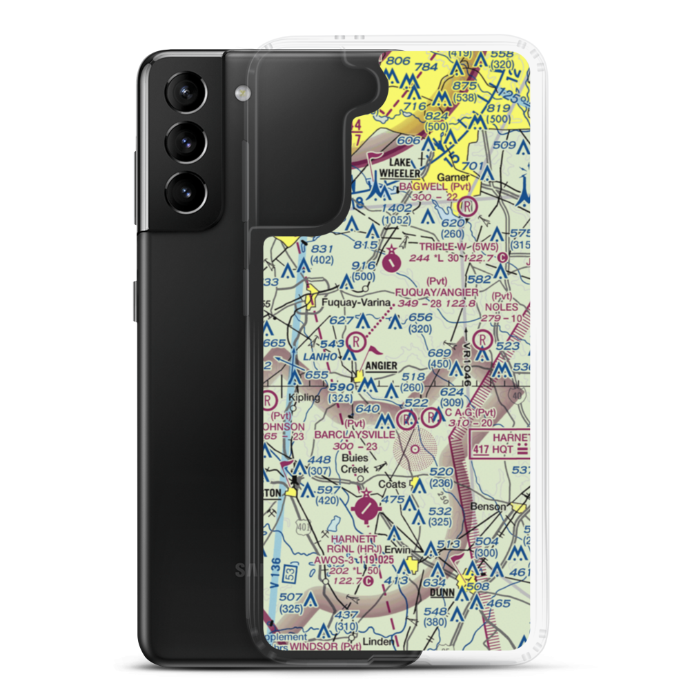 Fish Airpark (7NC8) VFR Sectional Samsung Case Samsung Galaxy S21 Plus model shown