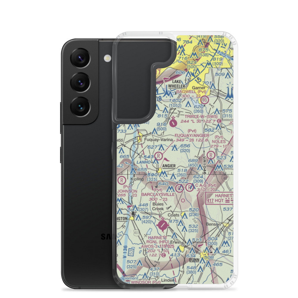 Fish Airpark (7NC8) VFR Sectional Samsung Case Samsung Galaxy S22 model shown