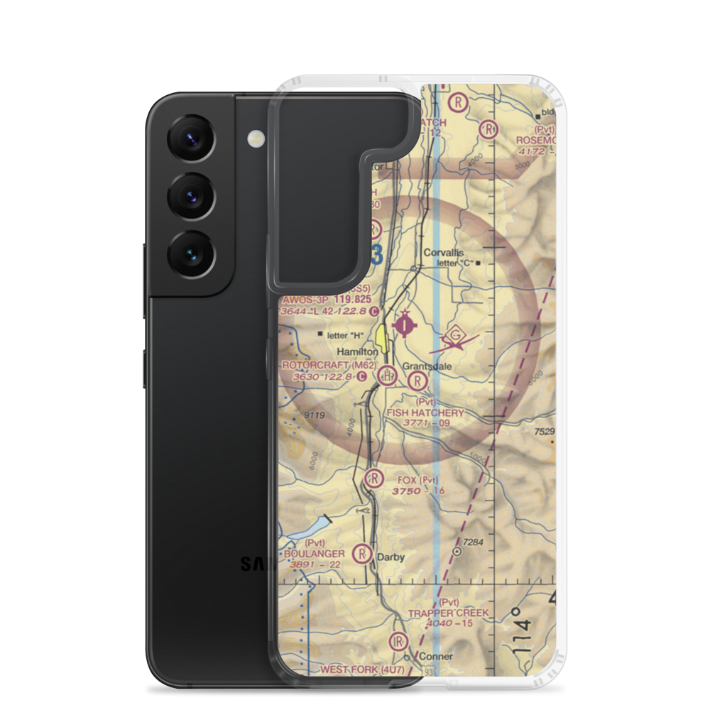Fish Hatchery Farm Airport (MT11) VFR Sectional Samsung Case Samsung Galaxy S22 model shown