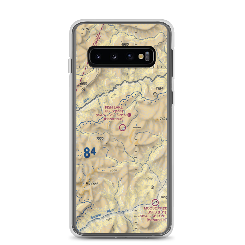 Fish Lake /US Forest Service/ Airport (S92) VFR Sectional Samsung Case Samsung Galaxy S10 model shown