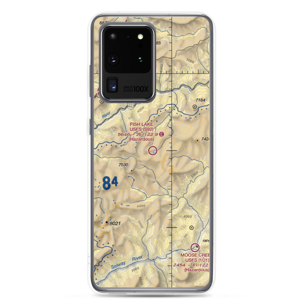 Fish Lake /US Forest Service/ Airport (S92) VFR Sectional Samsung Case Samsung Galaxy S20 Ultra model shown