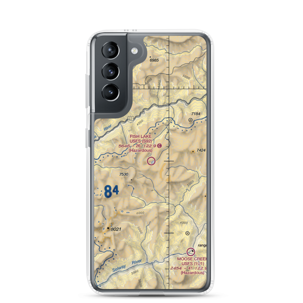 Fish Lake /US Forest Service/ Airport (S92) VFR Sectional Samsung Case Samsung Galaxy S21 model shown