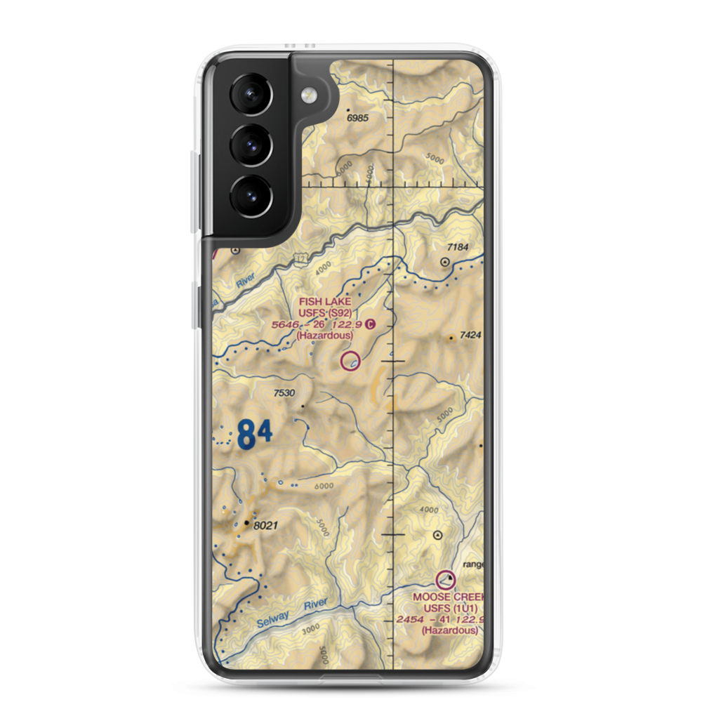 Fish Lake /US Forest Service/ Airport (S92) VFR Sectional Samsung Case Samsung Galaxy S21 Plus model shown