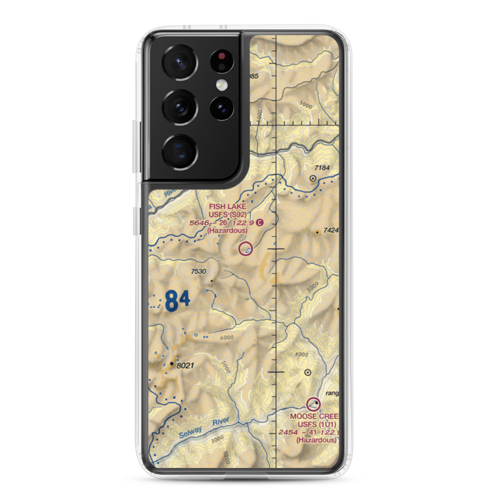 Fish Lake /US Forest Service/ Airport (S92) VFR Sectional Samsung Case Samsung Galaxy S21 Ultra model shown