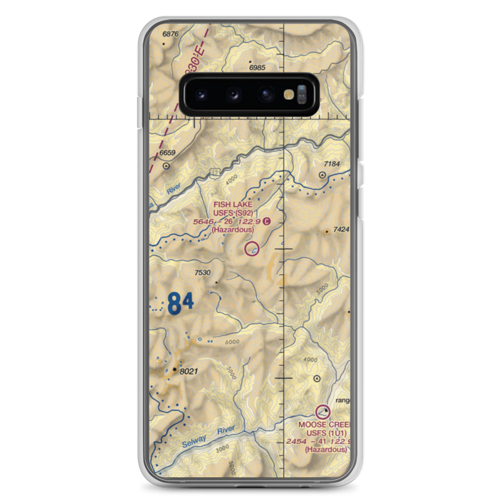 Fish Lake /US Forest Service/ Airport (S92) VFR Sectional Samsung Case Samsung Galaxy S10+ model shown