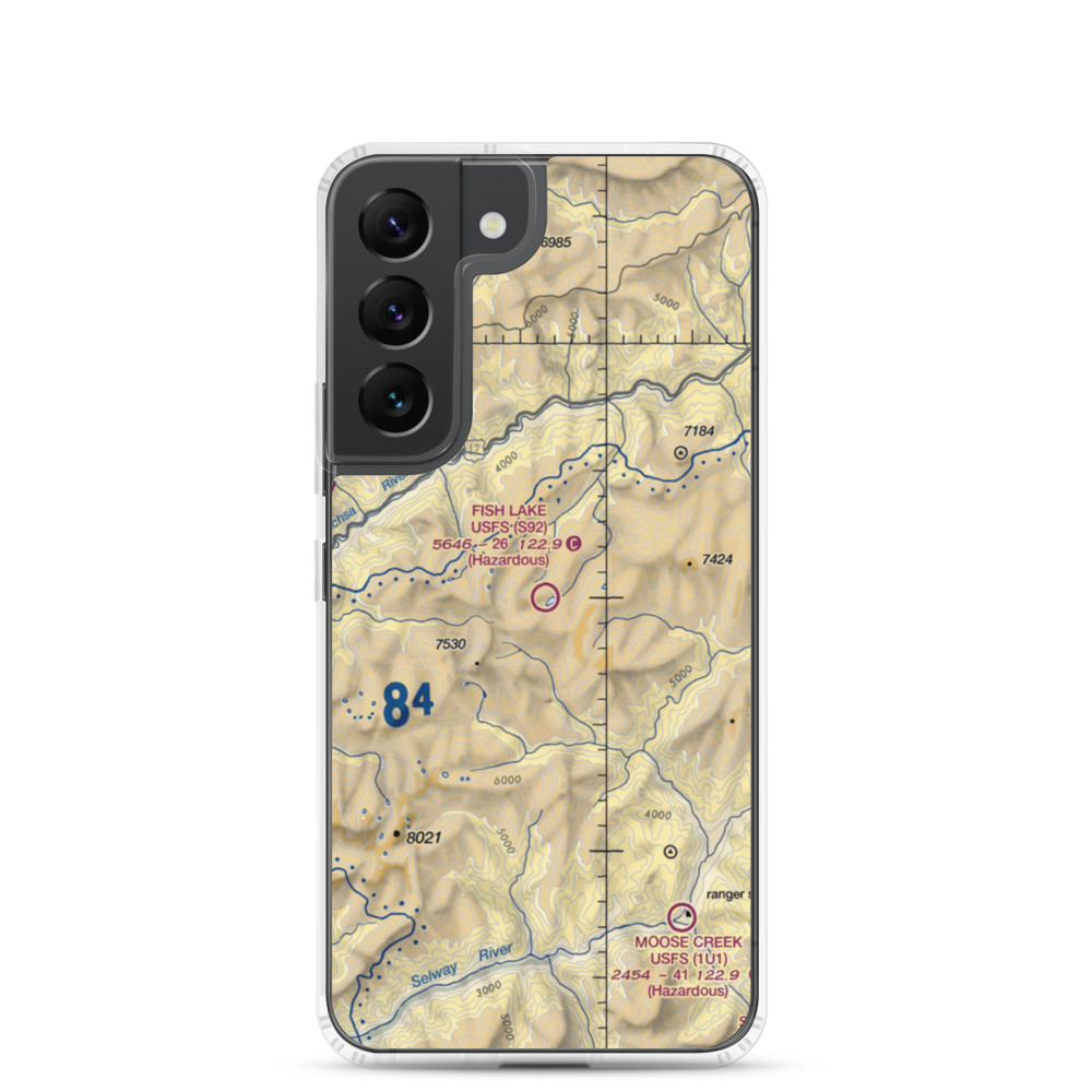 Fish Lake /US Forest Service/ Airport (S92) VFR Sectional Samsung Case Samsung Galaxy S22 model shown