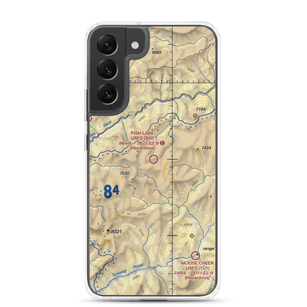 Fish Lake /US Forest Service/ Airport (S92) VFR Sectional Samsung Case Samsung Galaxy S22 Plus model shown