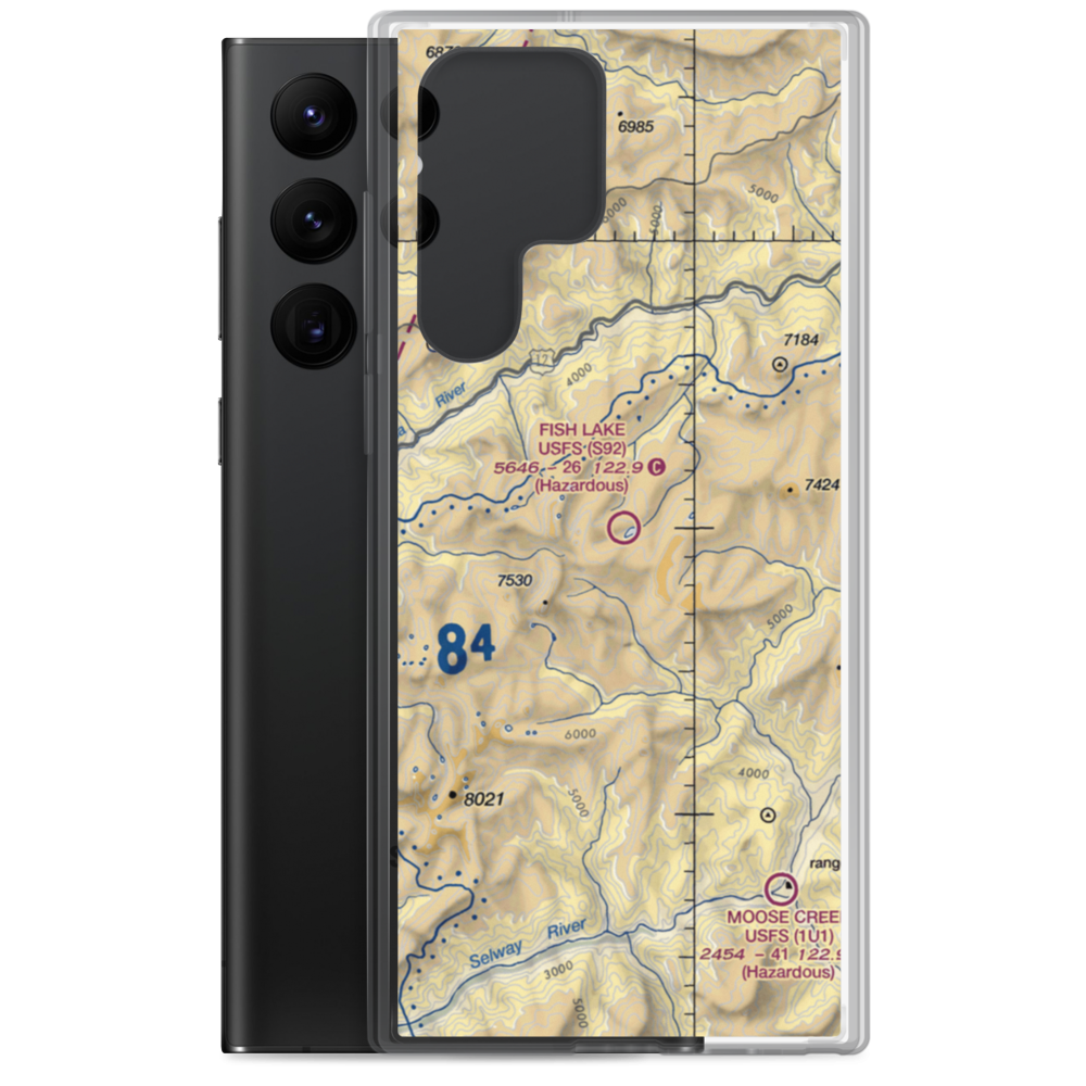 Fish Lake /US Forest Service/ Airport (S92) VFR Sectional Samsung Case Samsung Galaxy S22 Ultra model shown