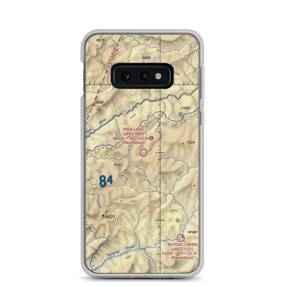 Fish Lake /US Forest Service/ Airport (S92) VFR Sectional Samsung Case Samsung Galaxy S10e model shown