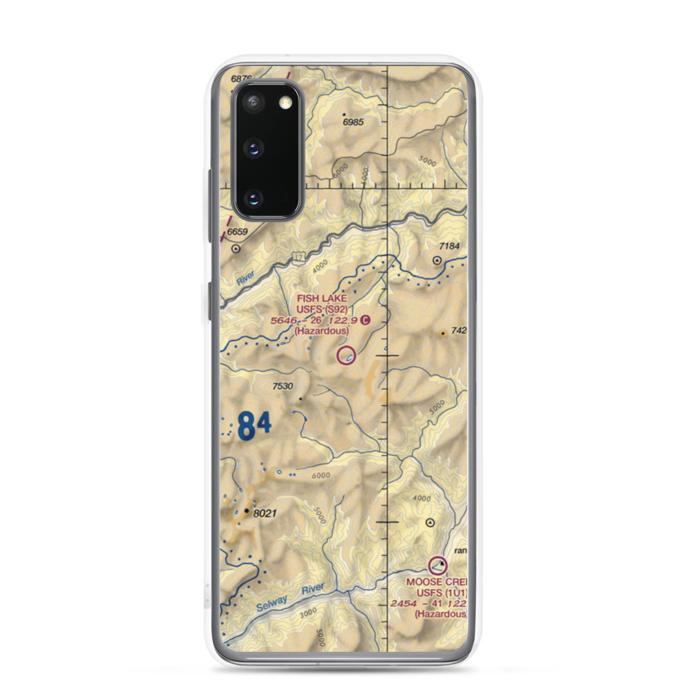 Fish Lake /US Forest Service/ Airport (S92) VFR Sectional Samsung Case Samsung Galaxy S20 model shown