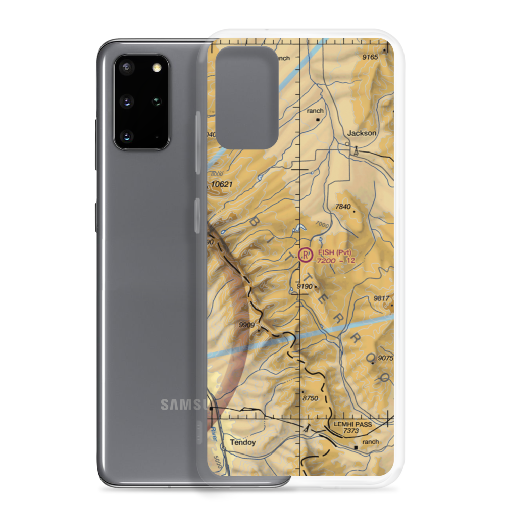Fish Ranch Airport (18MT) VFR Sectional Samsung Case Samsung Galaxy S20 Plus model shown