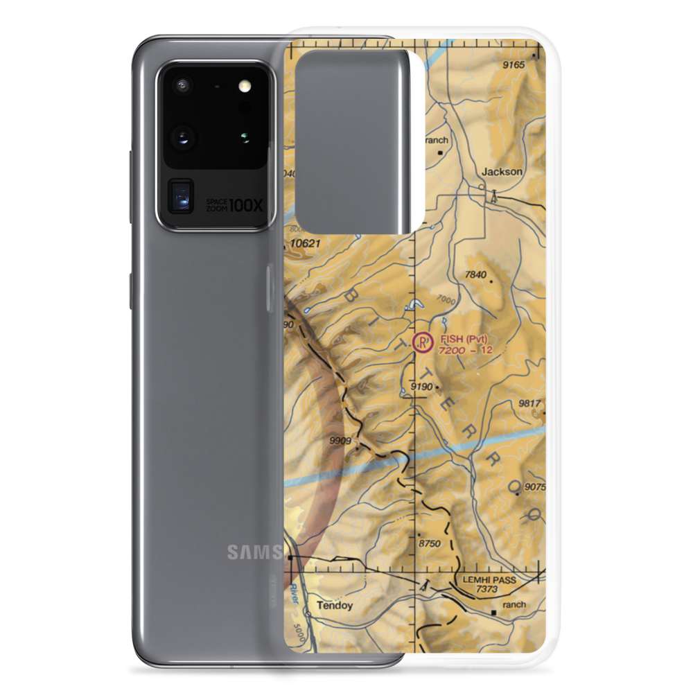 Fish Ranch Airport (18MT) VFR Sectional Samsung Case Samsung Galaxy S20 Ultra model shown
