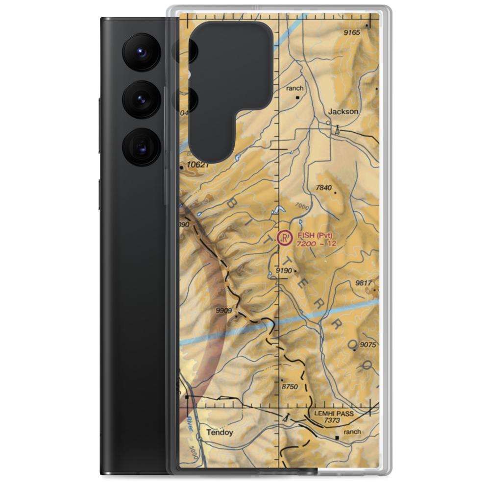 Fish Ranch Airport (18MT) VFR Sectional Samsung Case Samsung Galaxy S22 Ultra model shown