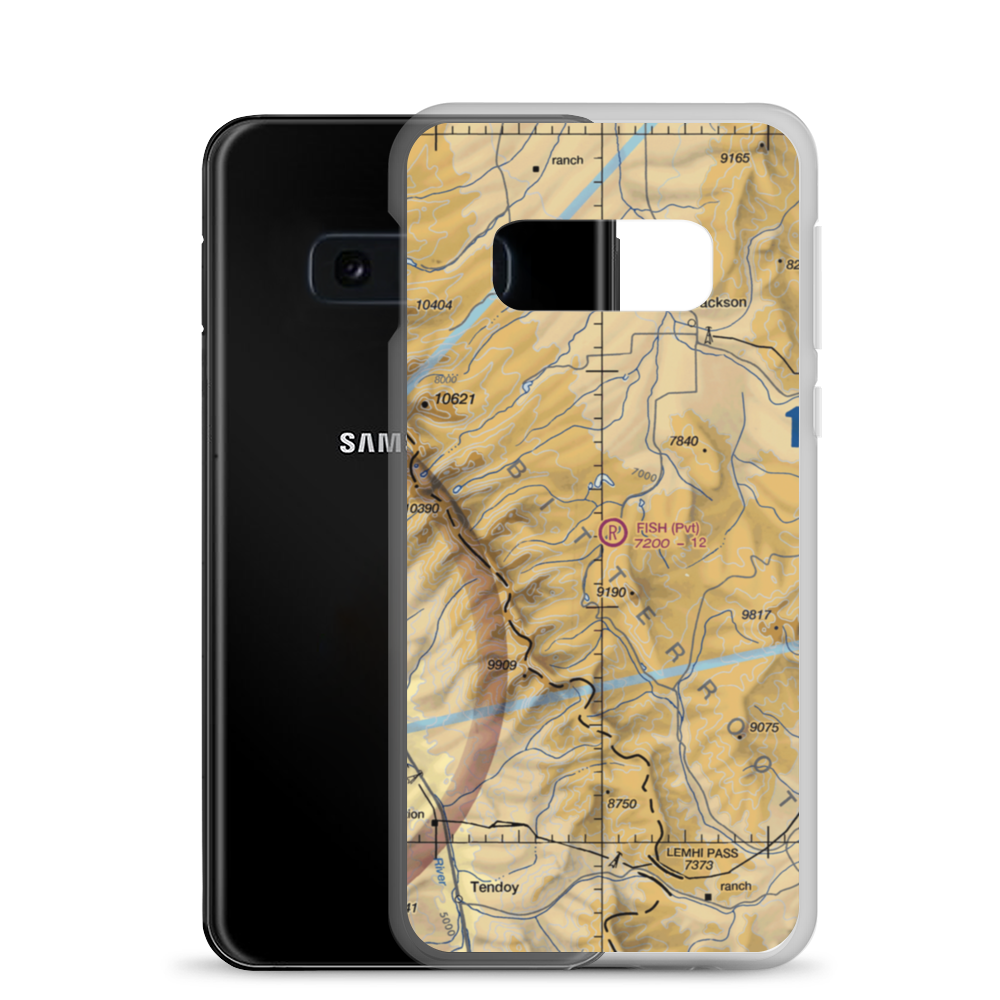 Fish Ranch Airport (18MT) VFR Sectional Samsung Case Samsung Galaxy S10e model shown