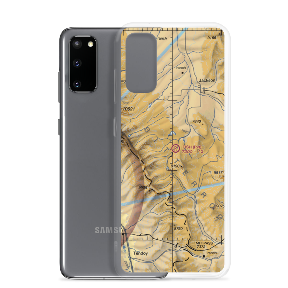 Fish Ranch Airport (18MT) VFR Sectional Samsung Case Samsung Galaxy S20 model shown