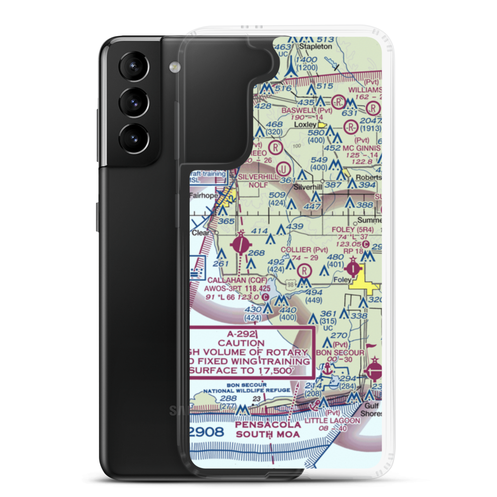 Fish River Seaplane Base (5AL) VFR Sectional Samsung Case Samsung Galaxy S21 Plus model shown