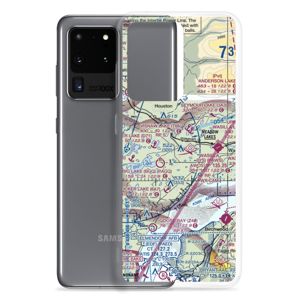 Fisher Airport (08AK) VFR Sectional Samsung Case Samsung Galaxy S20 Ultra model shown