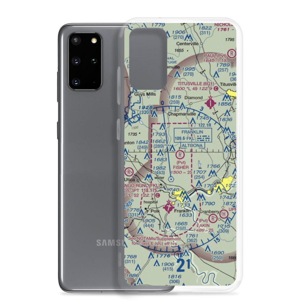 Fisher Airport (0PA5) VFR Sectional Samsung Case Samsung Galaxy S20 Plus model shown