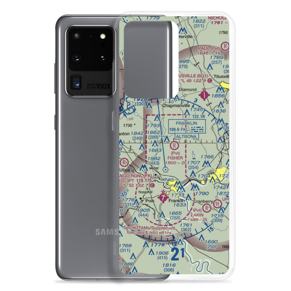 Fisher Airport (0PA5) VFR Sectional Samsung Case Samsung Galaxy S20 Ultra model shown