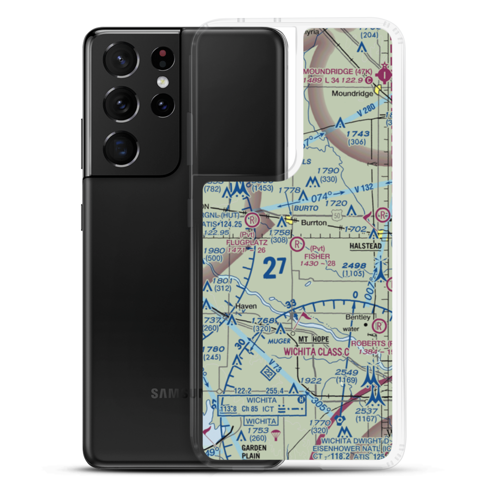 Fisher Airport (SN08) VFR Sectional Samsung Case Samsung Galaxy S21 Ultra model shown