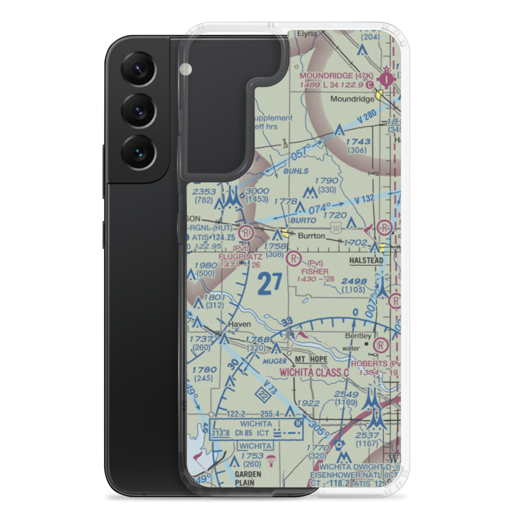 Fisher Airport (SN08) VFR Sectional Samsung Case Samsung Galaxy S22 Plus model shown