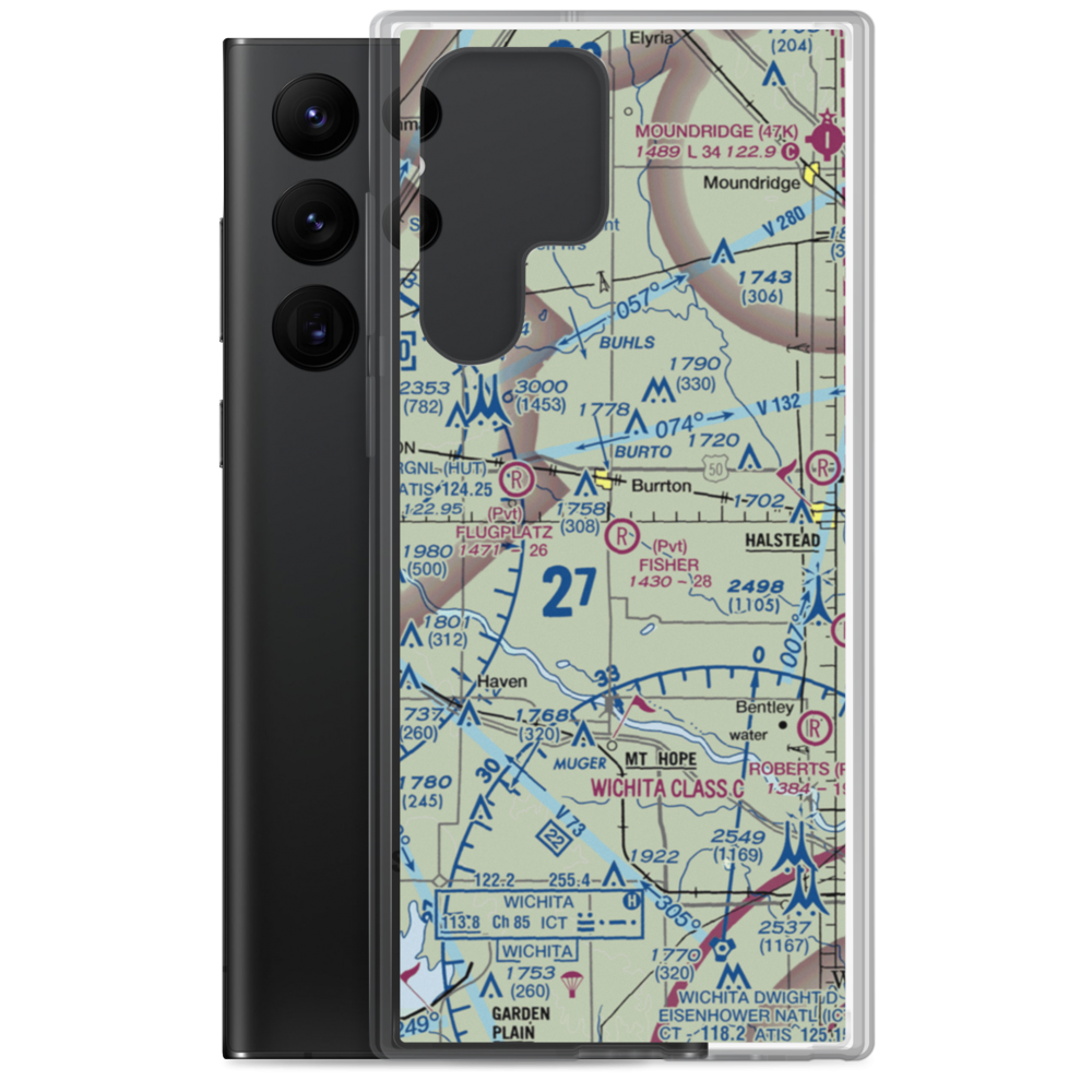 Fisher Airport (SN08) VFR Sectional Samsung Case Samsung Galaxy S22 Ultra model shown
