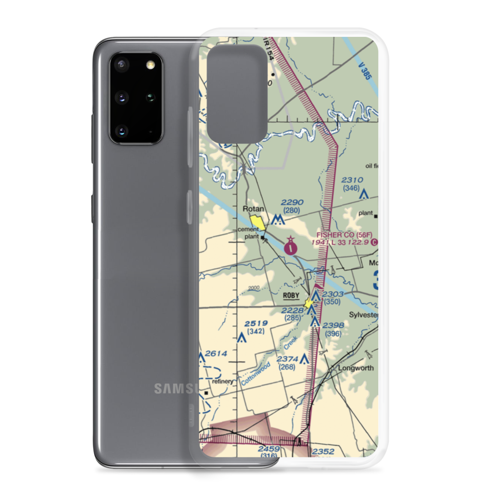 Fisher County Airport (56F) VFR Sectional Samsung Case Samsung Galaxy S20 Plus model shown