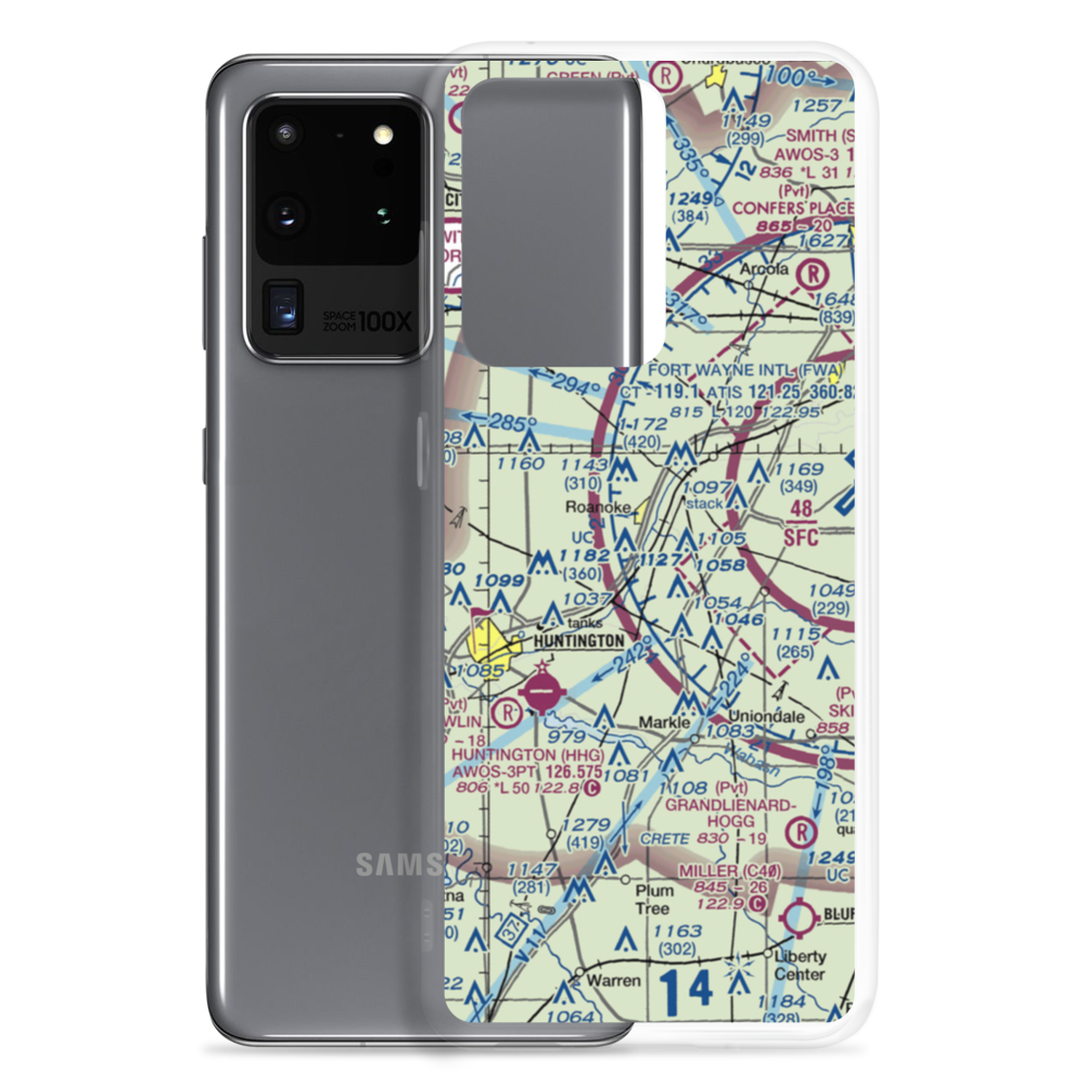 Fisher Farm Airport (60IN) VFR Sectional Samsung Case Samsung Galaxy S20 Ultra model shown