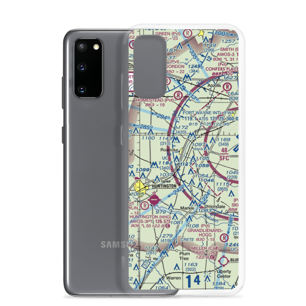 Fisher Farm Airport (60IN) VFR Sectional Samsung Case Samsung Galaxy S20 model shown