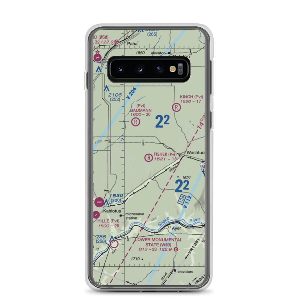 Fisher Ranch Airport (35WA) VFR Sectional Samsung Case Samsung Galaxy S10 model shown