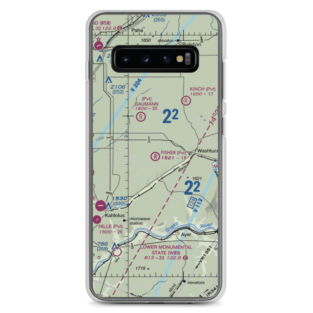 Fisher Ranch Airport (35WA) VFR Sectional Samsung Case Samsung Galaxy S10+ model shown