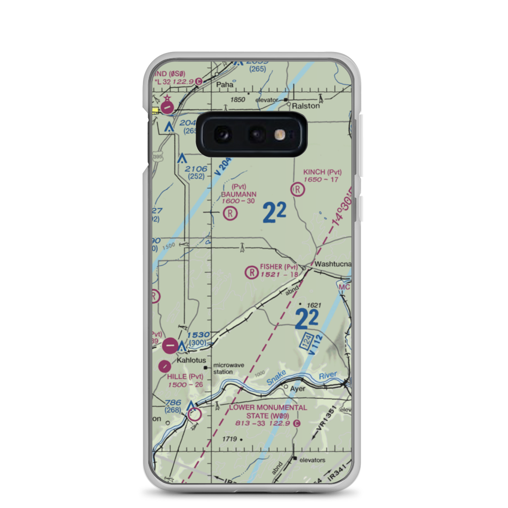 Fisher Ranch Airport (35WA) VFR Sectional Samsung Case Samsung Galaxy S10e model shown