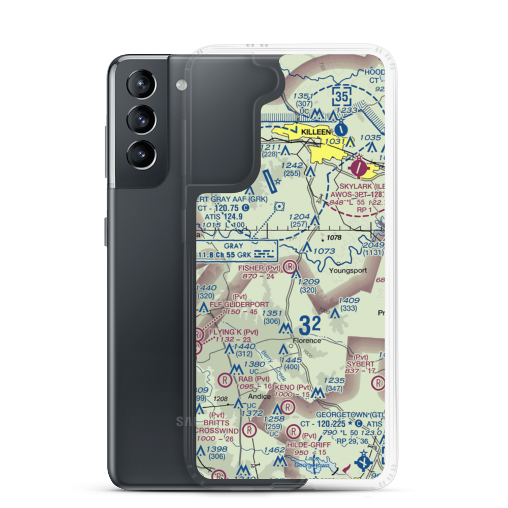 Fisher Ranch Airport (67TE) VFR Sectional Samsung Case Samsung Galaxy S21 model shown